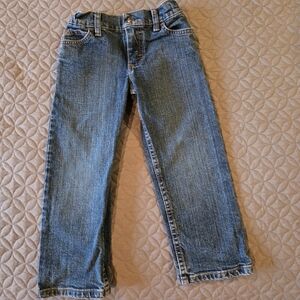 Wrangler Kids Straight Leg Durable Blue Jeans, 4 REG